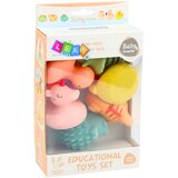  Set of educational rubber animals for bathing, pastel games, 6 pcs. | shoptok.hr