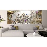  Slika - Hummingbirds Dance (5 Parts) Gold Narrow 200x80 | shoptok.hr