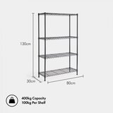 Vonhaus 4-stopenjski žični regal | Shoptok.si