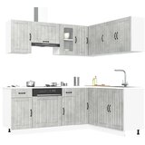  11-dijelni set kuhinjskih ormarića Lucca konstruiranog drva Siva | shoptok.hr