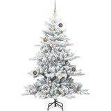 vidaXL Umjetno božićno drvce s nogom with 15 LEDs Bijelo 150 cm PVC | shoptok.hr