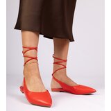 D/CEO marka niezdefiniowana Red flat pumps made of eco-leather Terry | shoptok.hr