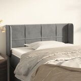  Uzglavlje s ušima svjetlosivo 93x16x78/88 cm baršunasto | shoptok.hr