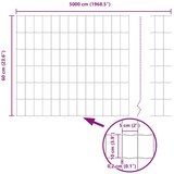 Euro ograda 0,6 x 50 m Željezo prekriveno PVC-om Siva | shoptok.hr