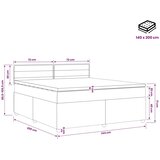  Boxspring krevet s madracem Krem 140 x 200 cm Tkanina - Krem 140 x 200 cm Dizajn linija | shoptok.hr
