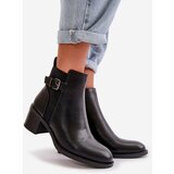 Boto Women's Winter Insulated Boots with Heel and Buckle Black Nevillira | shoptok.hr