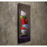 Wallxpert slika na platnu PC086, naslagane šolje u boji, mrtva priroda, 30 x 80 cm Cene
