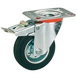 STABILIT Zakretni kotač za transportna kolica (Promjer kotačića: 125 mm, Nosivost: 100 kg, Valjkasti ležaj, S pločom i zaustavnikom) | shoptok.hr