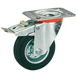 STABILIT Zakretni kotač za transportna kolica (Promjer kotačića: 125 mm, Nosivost: 100 kg, Valjkasti ležaj, S pločom i zaustavnikom)
