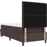  Postelja s škatlastim vzmetenjem z vzmetnico in klopjo temno rjava 90x200 cm tkanina, (22082844) | Shoptok.si