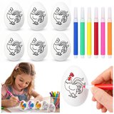  Easter Styrofoam Eggs For Painting Markers Markers Roosters 6pcs | shoptok.hr