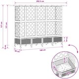  Povišeni krevet s mrežom i krovom Crna 202,5 x 40 x 127 cm PP | shoptok.hr