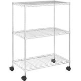  Stalak za pohranu s 3 razine 60 x 35 x 81 cm kromirani 150 kg | shoptok.hr