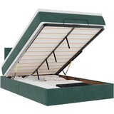 Maison Chic Otomanski Posteljni okvir - Dvoposteljna postelja - Zakonska postelja z vzmetnico zelen 120x200 cm žamet-J2679, (21773283) | Shoptok.si