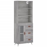 Maison Chic Visoka Komoda - Predalnik siva sonoma 69,5x34x180 cm inženirski les, (21720891) | Shoptok.si