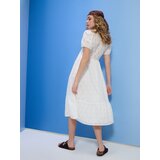 Sinsay Pamučna ажurna midi haljina s naborima | shoptok.hr