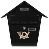 ModernHome Poštansko sanduče za zid od pocinkovanog čelika Mata 10 – Black | Eponuda.com