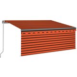 Tenda na ručno uvlačenje i roleta LED 3,5x2,5m narančasto-smeđa | Eponuda.ba