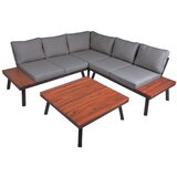 Garden Pleasure Siva vrtna garnitura od punog bagrema za 4 osobe Theresa - | shoptok.hr
