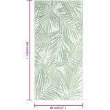  Vanjski tepih ARAKIL zeleni 80 x 150 cm PP | shoptok.hr