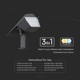  LED solarna svetiljka 2u1 LED/1,3W/3,7V 3000/4000/6400K IP65 1200 mAh | Eponuda.com