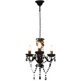  Luster s perlama crni okrugli 3 x E14 | shoptok.hr