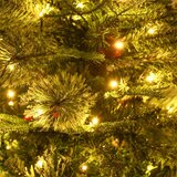  Osvetljena novoletna jelka s storži zelena 120 cm PVC in PE, (20669658) | Shoptok.si