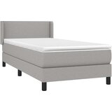  Krevet s oprugama i madracem svjetlosivi 100x200 cm od tkanine | shoptok.hr