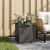  Vrtna posuda za sadnju s LED svjetlom Crna 40 x 40 x 40 cm Slike
