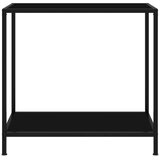 vidaXL Konzolni stol crni 80 x 35 x 75 cm od kaljenog stakla | shoptok.hr