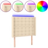 The Living Store led posteljno vzglavje krem 93x16x118/128 cm blago - led vzglavje, (21418766) | Shoptok.si