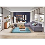 XORA viseča vitrina, bela, barve hrasta | Shoptok.si