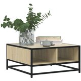 vidaXL Stolić za kavu boja hrasta sonome 60,5x60,5x30 cm drvo i metala | shoptok.hr