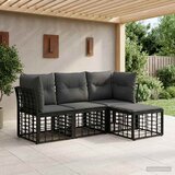  Set vanjskih sofa Crna Poliester | shoptok.hr