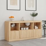  Komoda s LED svjetlima boja hrasta sonome 142,5x37x67 cm | shoptok.hr