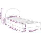  Krevet za djecu s uzglavljem Svjetlosiva 80 x 200 cm Bouclé | shoptok.hr