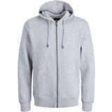 Jack & Jones muški duks sa kapuljačom 12210830, svetlosivi
