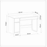 Hanah home Radni sto CM002 Asil White