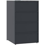 vidaXL Lopa za smetnjak za 4 smetnjake antracitna 276x79x117 cm jeklo | Shoptok.si