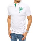 DStreet Koszulka męska polo z haftem biała | Shoptok.si