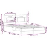  Okvir kreveta bez madraca boja hrasta 137 x 190 cm drveni | shoptok.hr
