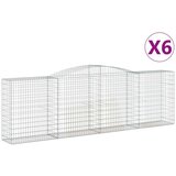  Lučne gabionske košare 6 kom 400x50x120/140cm pocinčano željezo | shoptok.hr