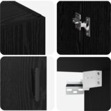 vidaXL Stenska omara Črni hrast 69,5 x 34 x 90 cm Konstruiran les | Shoptok.si