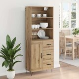 vidaXL Visok predalnik s predalom Umetni hrast 69,5 x 32,5 x 180 cm | Shoptok.si