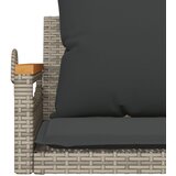  Klupa za ljuljanje s jastucima siva 63x62x40 cm od poliratana | shoptok.hr