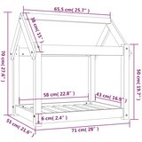 Krevet za pse smeđa boja meda 71x55x70 cm od masivne borovine | Eponuda.ba