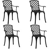 vidaXL 5-dijelni bistro set od lijevanog aluminija crni | shoptok.hr