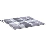  Jastuci za vrtne stolice 6 kom sivi karirani 40x40x4 cm tkanina | shoptok.hr
