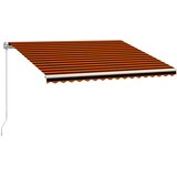 Tenda na ručno uvlačenje 450 x 300 cm narančasto-smeđa | shoptok.hr