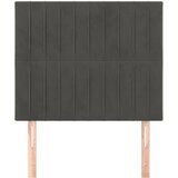  Uzglavlje tamno sivo 80x5x118/128 cm baršunasto | shoptok.hr